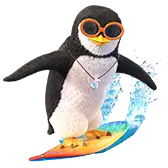 Surfing Penguin gift