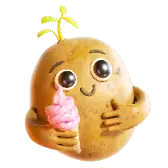 Potato with ice cream gift